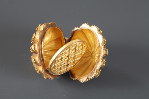 Restauration - Charles X - Early 19th Century Gold,Turquoise and rubis Vinaigrette