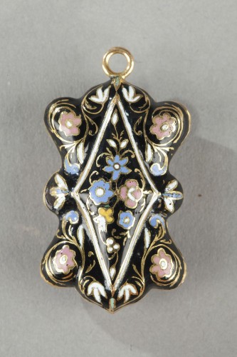 Restauration - Charles X - Multi-lobed, gold vinaigrette with black enamel