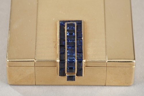 XXe siècle - Minaudière en or et saphirs, Cartier
