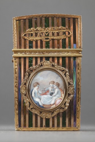 Etui à tablettes,or et vernis martin, seconde partie du XVIIIe siècle - Objets de Vitrine Style Louis XV