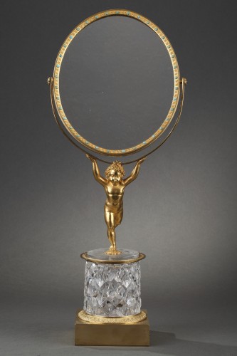 Charles X crystal and gilt bronze mirror with musical system - Mirrors, Trumeau Style Restauration - Charles X