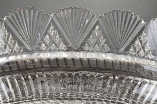 Late 19th century silver and cut-crystal jardiniere - Napoléon III