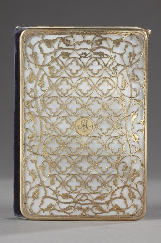 19th century Dance card in mother-of-pearl and silver-gilt - Tahan - 