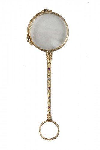 19th century Gold, diamond Face-à-main