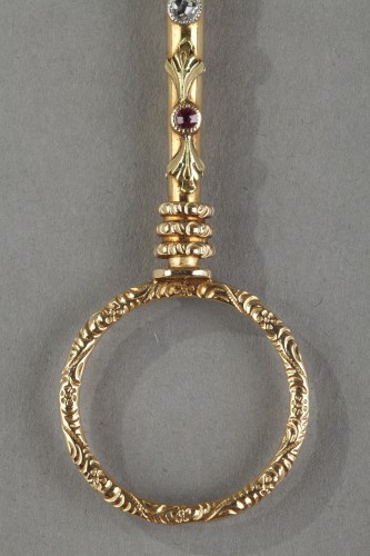 19th century - 19th century Gold, diamond Face-à-main