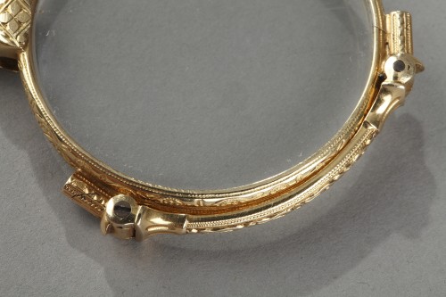Face à main en or, diamants et rubis XIXe siècle - Napoléon III