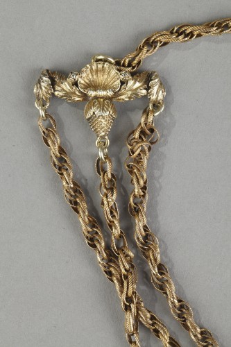 Antiquités - Early 19th century silver gilt chatelaine