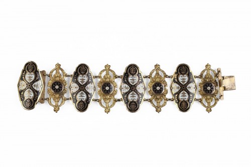Bracelet émail et pomponne Début du XIXe siècle