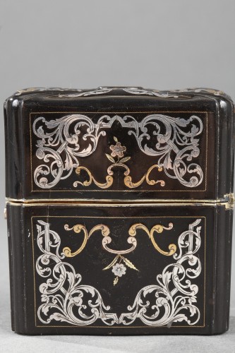 18th Century Perfum flask set in gold, silver and tortoishell - Directoire