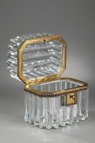 Antiquités - Mid 19th century crystal casket ormolu mountings