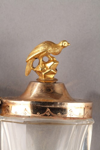 18th century - 18th century Gold an cut crystal perfume Flask