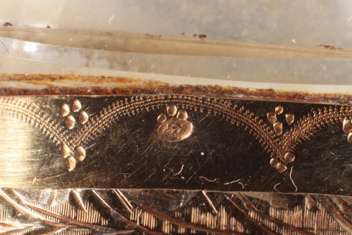 Antiquités - Flacon en cristal et or XVIIIe siècle