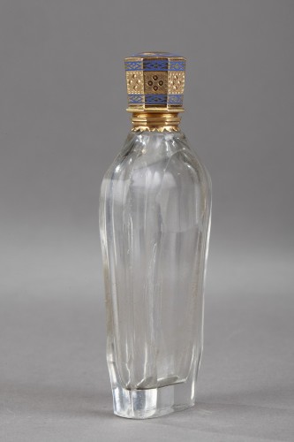 19th century - Empire Gold and enamelled scent bottle