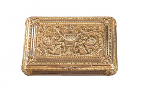 Early 19th century gold box French Restauration
