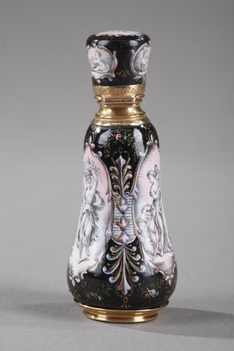 19th century Gold and enamel perfume flask.  - Louis-Philippe