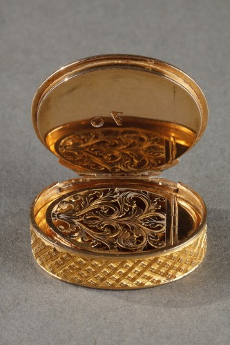 Early 19th century gold and micromosaic vinaigrette - Workshop of A.Aguatti - Empire