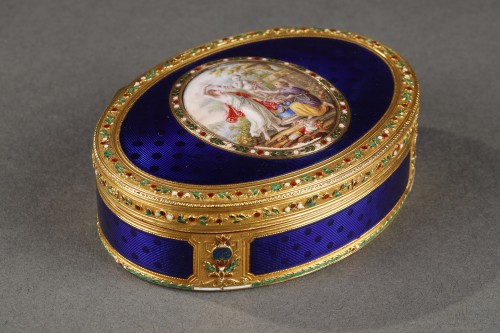 18th century - Exceptional 18th century enamelled gold box