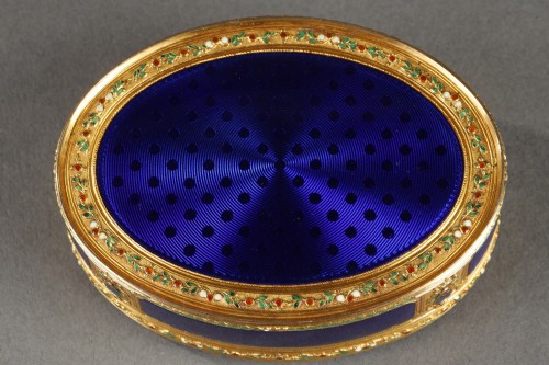 Louis XVI - Exceptional 18th century enamelled gold box