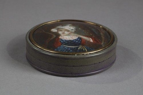 End-18th century box with miniature. - Objects of Vertu Style Empire