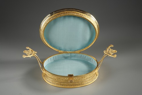 French Charles X gilt bronze and mother of pearl box - Restauration - Charles X