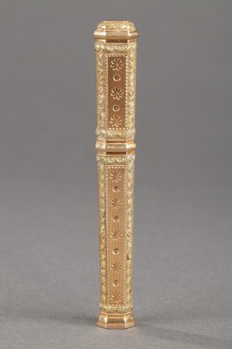 19th-century Gold and ivory sewing case - Restauration - Charles X