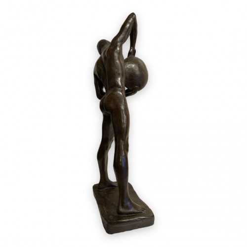 Athur DUPAGNE (1895-1961) - Laveur d'or - Sculpture Style 