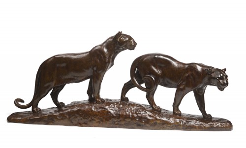 Louis RICHÉ (1877-1949) - Couple de Cougars
