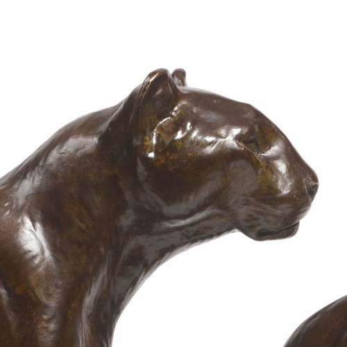 XXe siècle - Louis RICHÉ (1877-1949) - Couple de Cougars