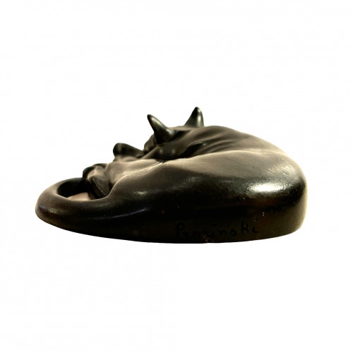 Sculpture Sculpture en Bronze - Henri PROSZINSKI (1887-1969) - Chat au repos