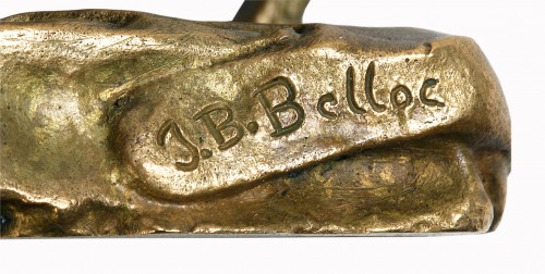Sculpture Sculpture en Bronze - Jean-Baptiste BELLOC (1863-1919) - Bédouine au chevreau