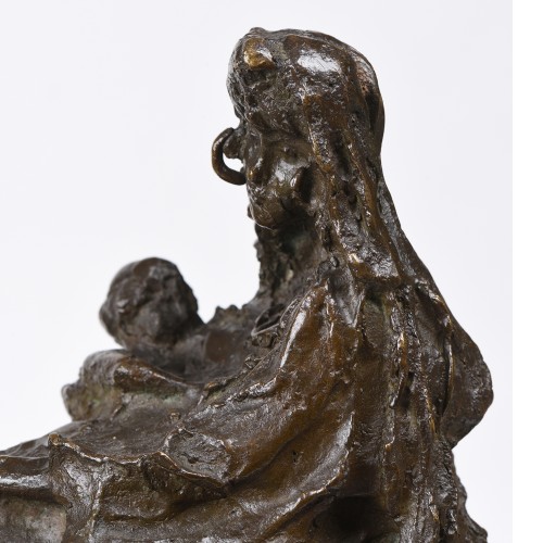 XXe siècle - Ernesto BAZZARO (1859-1937) - Maternité au dromadaire