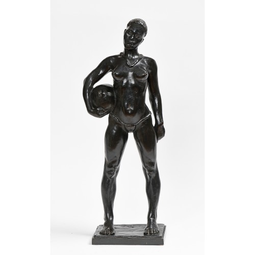 Ernesto BAZZARO (1859-1937) - Femme à la cruche - Sculpture Style 