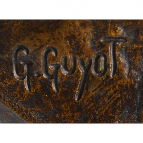 Georges-Lucien GUYOT (1885-1973) - Lionne couchée se léchant la patte - 