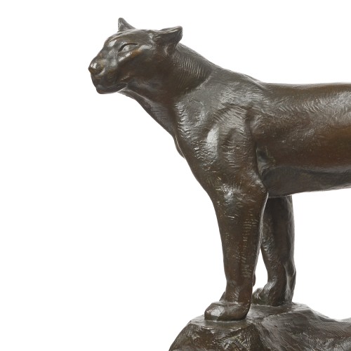 Charles DELHOMMEAU (1883-1970) - Panthère sur un rocher - Galerie Paris Manaus