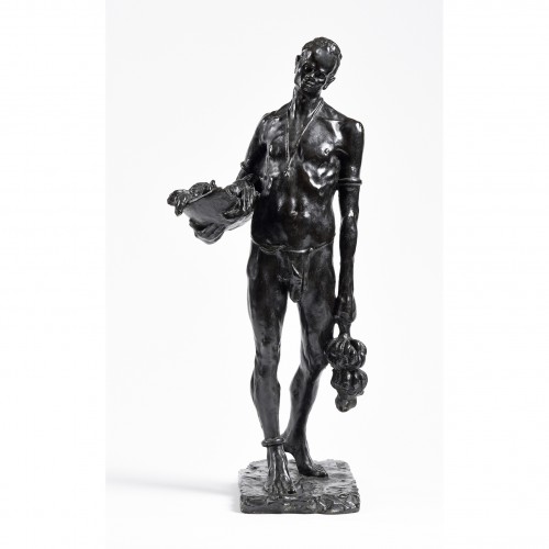 Alfredo PINA (1887-1966) - Le porteur de bananes - Sculpture Style 