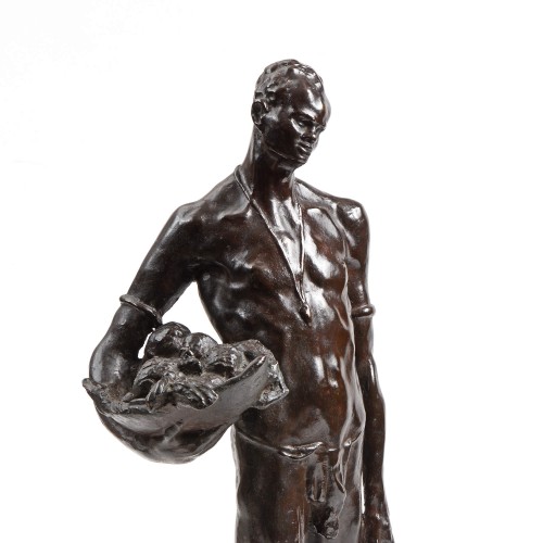 Antiquités - Alfredo PINA (1887-1966) - Le porteur de bananes