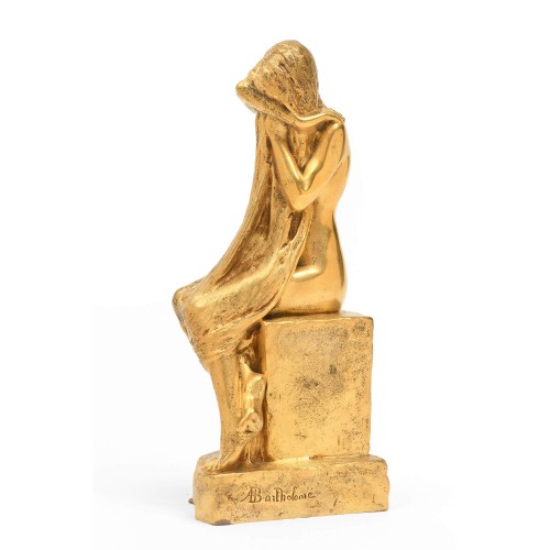 Paul-Albert BARTHOLOMÉ (1848-1928) - "Le Chagrin" - Sculpture Style 