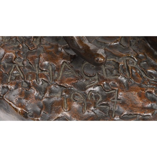 Albert HARGER (1857-1940) - Lionne en marche - 