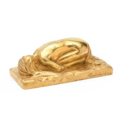 Paul-Albert BARTHOLOMÉ (1848-1928) - Jeune femme accroupie