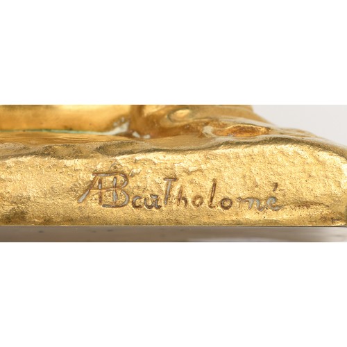 Paul-Albert BARTHOLOMÉ (1848-1928) - Jeune femme accroupie - 