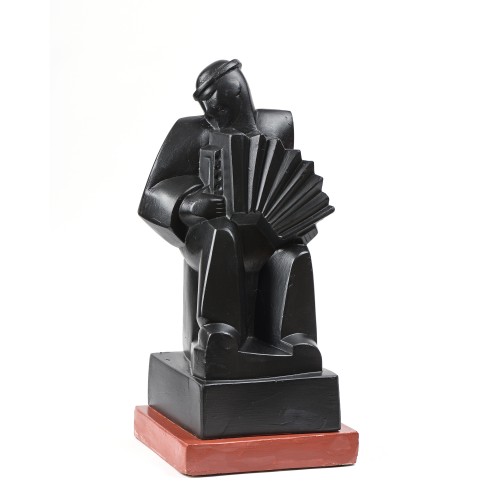 Joël et Jan MARTEL (1896-1966) - L'Accordéoniste - Sculpture Style 