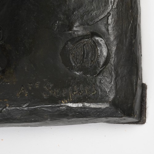 Sculpture Sculpture en Bronze - Auguste SEYSSES (1862-1946) - Panthère à la proie