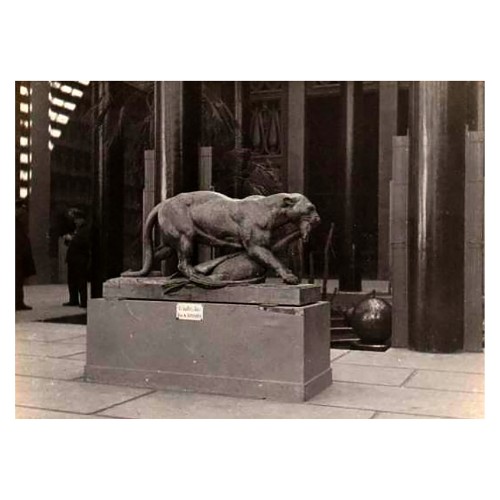 Auguste SEYSSES (1862-1946) - Panthère à la proie - 