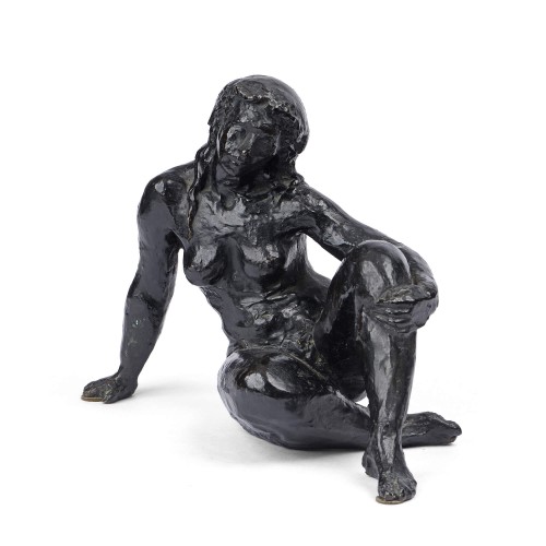Edmond MOIRIGNOT (1913-2002) - Femme accroupie - Sculpture Style 