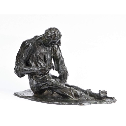 Alfredo PINA (1887-1966) - Faucheur aiguisant son fer