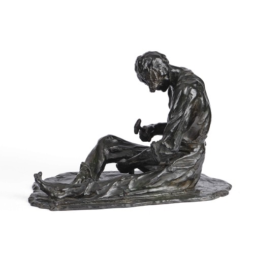  - Alfredo PINA (1887-1966) - Faucheur aiguisant son fer