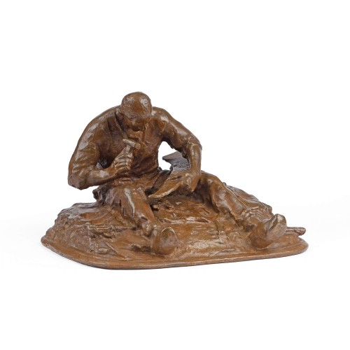 Sculpture Sculpture en Bronze - Henri BOUCHARD (1875-1960) - Rebatteur de faux