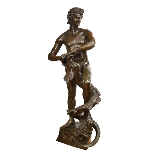 Pio WELONSKI (1849-1931) - Apollon combattant le Serpent Python - 