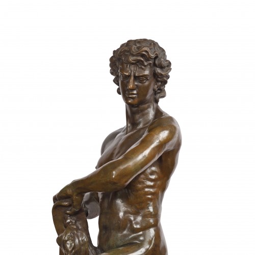 Antiquités - Pio WELONSKI (1849-1931) - Apollon combattant le Serpent Python