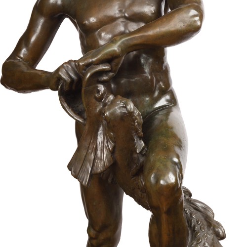 Antiquités - Pio WELONSKI (1849-1931) - Apollon combattant le Serpent Python